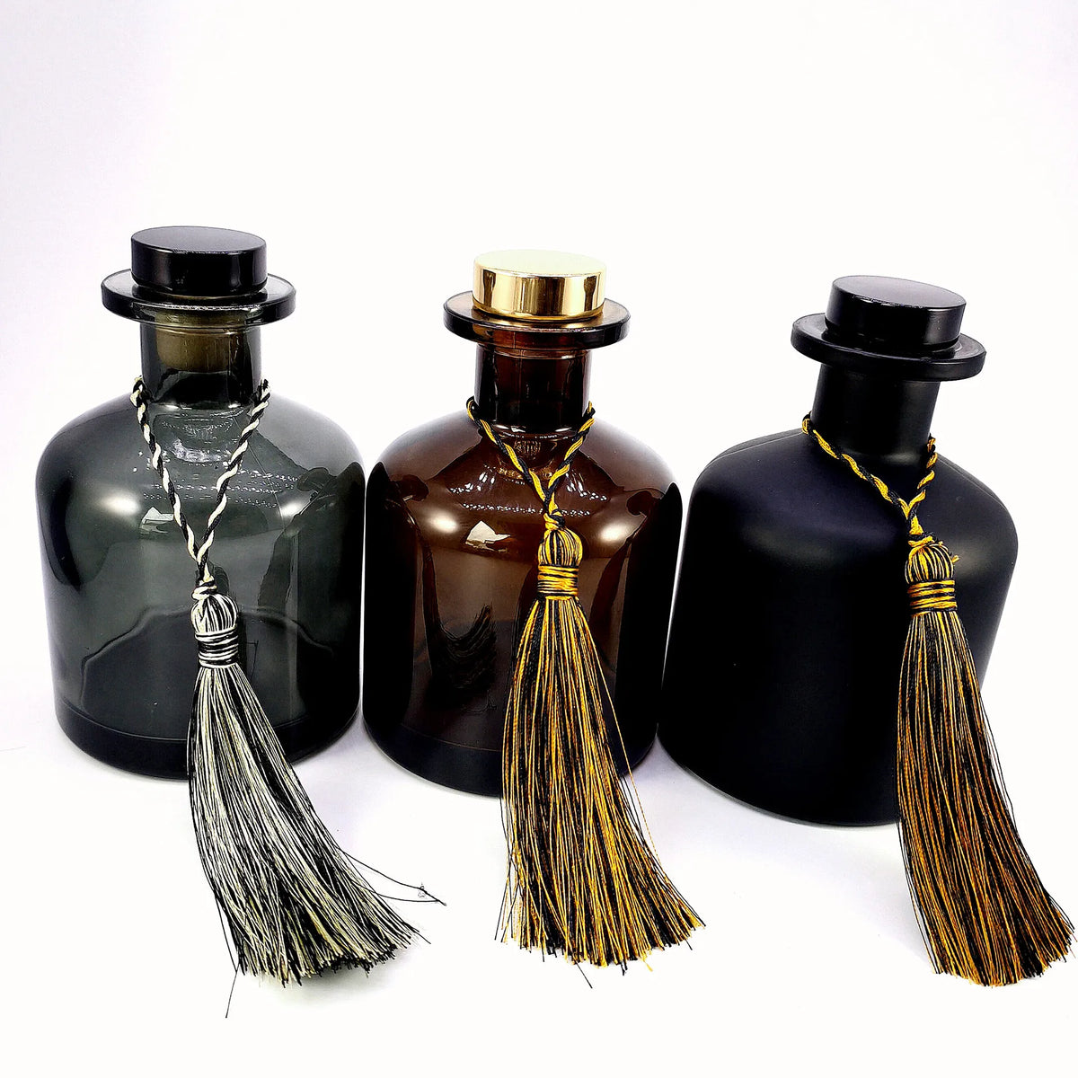 Wholesale Car Home air Freshener Container 150ml Matte Black Aroma Reed Diffuser Bottles Thick Glass Diffuser Bottle