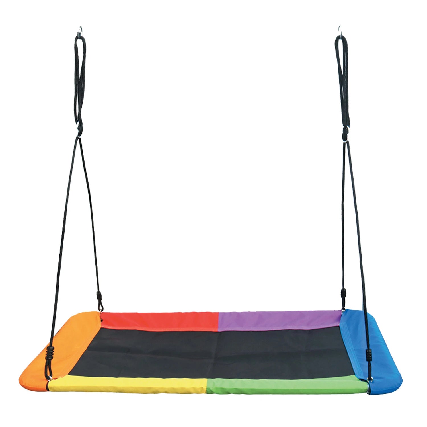 XL Rectangular Adjustable Metal Playground Swing Set with Modern Design Outdoor Use School & Gym Applications Tree Straps