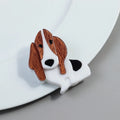 Retro Simple Long Drop Ears Dog Cute Animal Fashion Lapel Pin Children's Accessories Acrylic Brooch for Women Wedding Gift