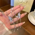 Super fairy Exquisite butterfly Tassel Necklace Sweet Cool Style Versatile Clavicle Chain High-end Accessories Necklace