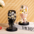 L  Factory Direct Sale Hot Soap Rose Acrylic Dome Flower for Graduation Valentine's Day Easter Rose Flower LED