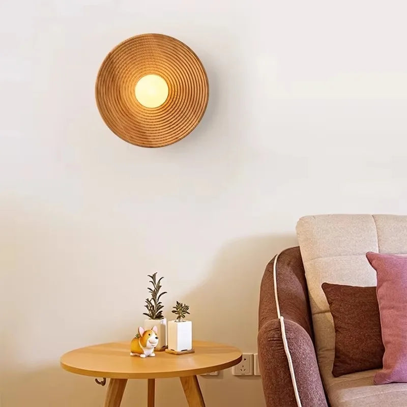 Wall Lamp Wabi-sabi Japanese Indoor Hotel Home Villa Restaurant Dining Living Room Bedroom Decorative light Resin Wall Lamp