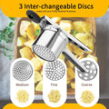 3-in-1 Stainless Steel Manual Kitchen Gadget Features Metal Fruit Presser Vegetables Masher Food Press Tool for Potato Ricer