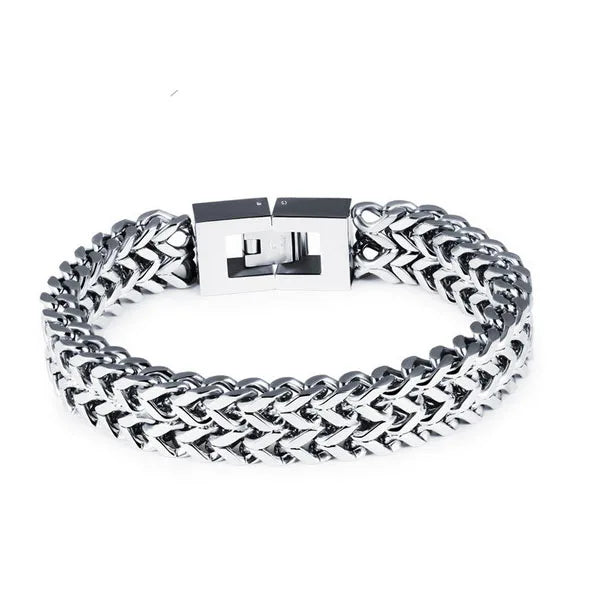 Best Price Custom Men's Vintage Style Stainless Steel Cuban Curb Link Chain Bracelet Waterproof Wholesales Fashion Bracelet