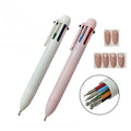 6-in-1 Multi-functional Press Point Drill Pen Bead Pen Point Flower Drawing Pen Wax Embellishment Nail Art Tools