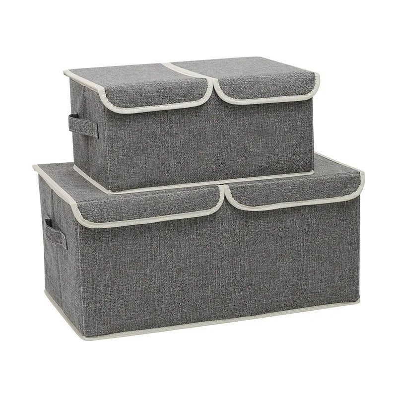 Factory Price Customized Clothing Bag Linen Storage Box with Lid Organizer Press Technics