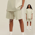 100% Cotton 440G Heavy FOG Color Men's Casual Streetwear Oversized Unisex Black Custom French Terry Sweat Shorts