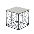 Living Room Furniture Multifunctional Detachable Folding Away Foldable Metal Side Table Simplistic Wire Mdf End Table