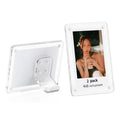 HC 4x6 Round Acrylic Magnetic Photo Frame with Removable Stand for Tabletop and Refrigerator