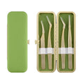 2026 New YD Product Tweezers for Eyelash Extension Stainless Steel With Leather Case