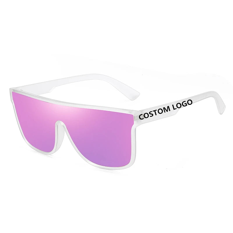 DUBERY Luxury Oversized Sunglasses Custom Modern Vintage Design with PC Polarized Lenses Blue and Red Frames Comes with Case