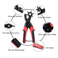 Revolving Punch Plier Leather Hole Punch Set for Leather DIY and Craft Projects Heavy Duty Rotary Puncher Multi Hole Sizes