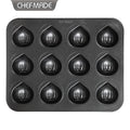 For WK9876 Carbon Steel Bakeware 12 Cup Non-stick Eco-Friendly PFOA Free Chestnut Cake Mould Mold for Oven Baking