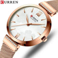 CURREN 9067 New  Waterproof Quartz Mesh Band Watch Fashion Watch Stainless Steel Women Luxury Watch Gift