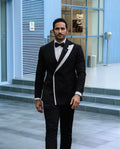 Black Red Modern Lapel Collar Men's Suit 2 Pieces Blazer Pants Business Formal Work Wear Wedding Groom Customized Homme