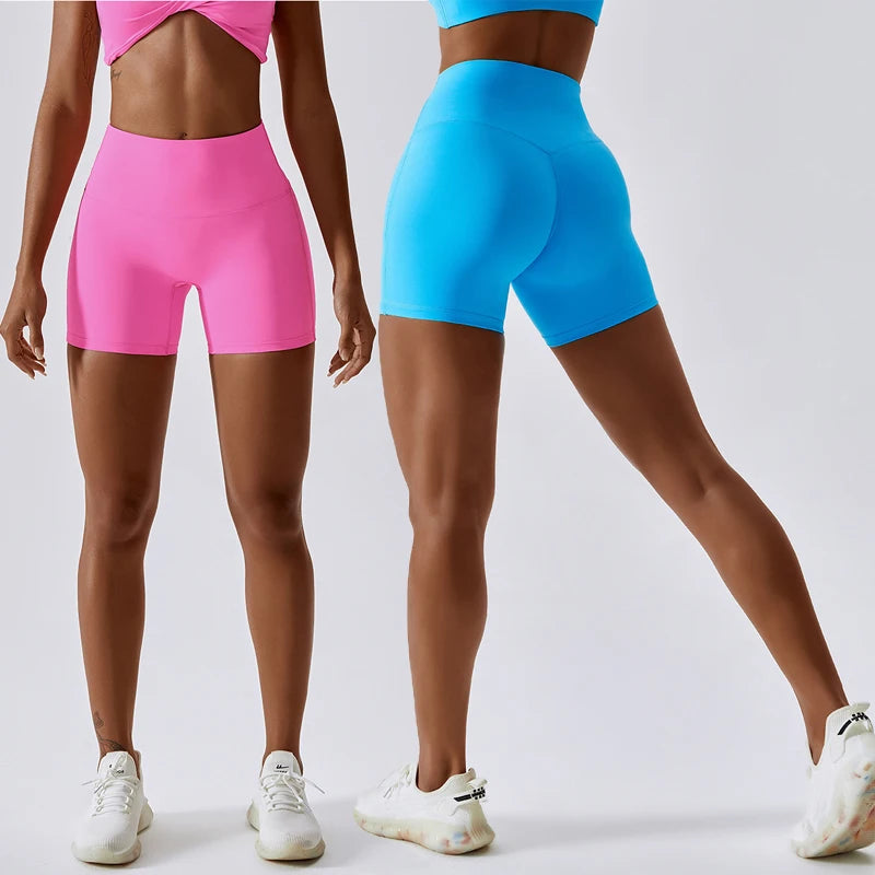 SHINBENE Custom Logo Eco-Friendly Breathable Spandex Nylon Workout Yoga Athletic Shorts High Waisted Elastic Waist Biker Shorts
