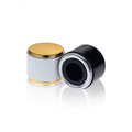 Wholesale Plastic Luxury Perfume Cap Cylindrical Black White Perfume Bottle Caps