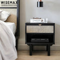 WISEMAX FURNITURE Modern Bedroom Furniture Wooden Bedside Table Nightstand Cabinet Bed End Side Table With Drawer for Home Use