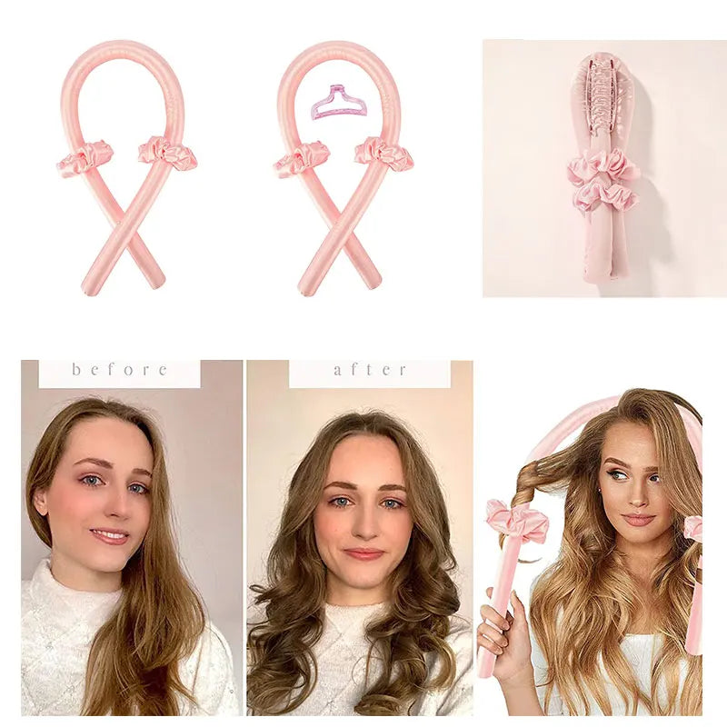 TikTok Hot Selling KooFex Magic 100% Pure Silkstyling Satin Sleeping Hair Curling Wave Rollers Heatless 1 Year Warranty MegaBDM