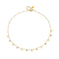 Minimalist Tarnish Free 18k Gold Plated Turkish Evil Eyes Stainless Steel Pave CZ Tassels Necklace Wedding Jewelry
