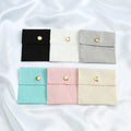 8x8cm Drawstring Cotton Bag for Cosmetic Packaging and Jewelry Pouches Envelope Pouch With Gold Snap Button