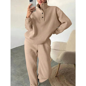 2026 Women's Clothing Custom Two Piece Sweatsuit for Ladies Wholesale Fleece Tracksuit 2 Piece Hoodie and Sweatpants Set