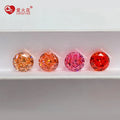 4K Round Brilliant Cut Wholesale Price Orange Red Multicolour Synthetic Loose Gemstone Crushed Ice Cut Cubic Zirconia Stones