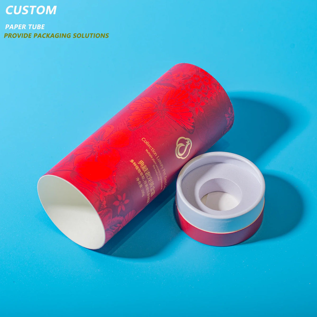 Custom Printing Eco Friendly Cardboard Luxury Cylinder Cosmetics Essence Care Perfume Bottle Packaging Paper Tube for Lotion
