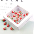 Diy Accessories Oil Dripping Alloy Pendant Bracelet Hair Pendant pink Tender Three-dimensional Strawberry