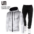 Liu Ming Custom Logo Printed New Brand Men Sports Hoodie Sets Zipper Casual Sportswear Pants Suits