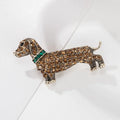 Vintage Rhinestone Dog Brooches for Women Fashion Animal Brooch Pin Men Jewelry Suit Accessories Wholesale