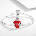 Merryshine 925 Sterling Silver God's Love Jewelry Custom Sacred Heart of Jesus Christian Jewelry Bracelet Charms for Women