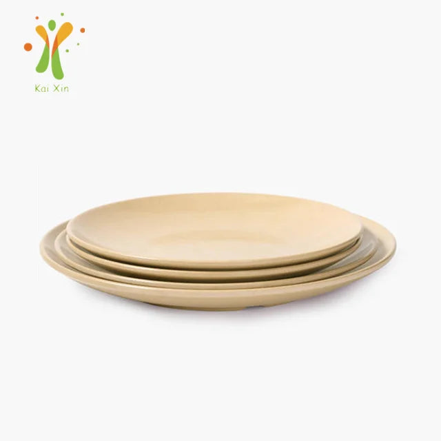 Biodegradable Plates Eco Friendly Dishes Dishwasher Usable Rice Husk Round Plate