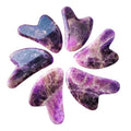 HZ Factory Hot Sale Jade Roller Gua Sha Set Amber Amethyst Heart Shape Guasha Horn Packaging With Price Folk Crafts
