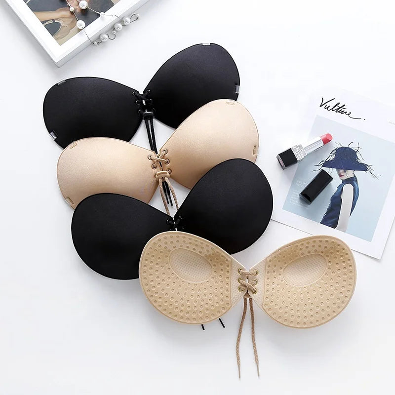 MT-001 Hot Sexy Nude Silicone Bra Invisible Girls Push-up Nipple Bra with Solid Pattern