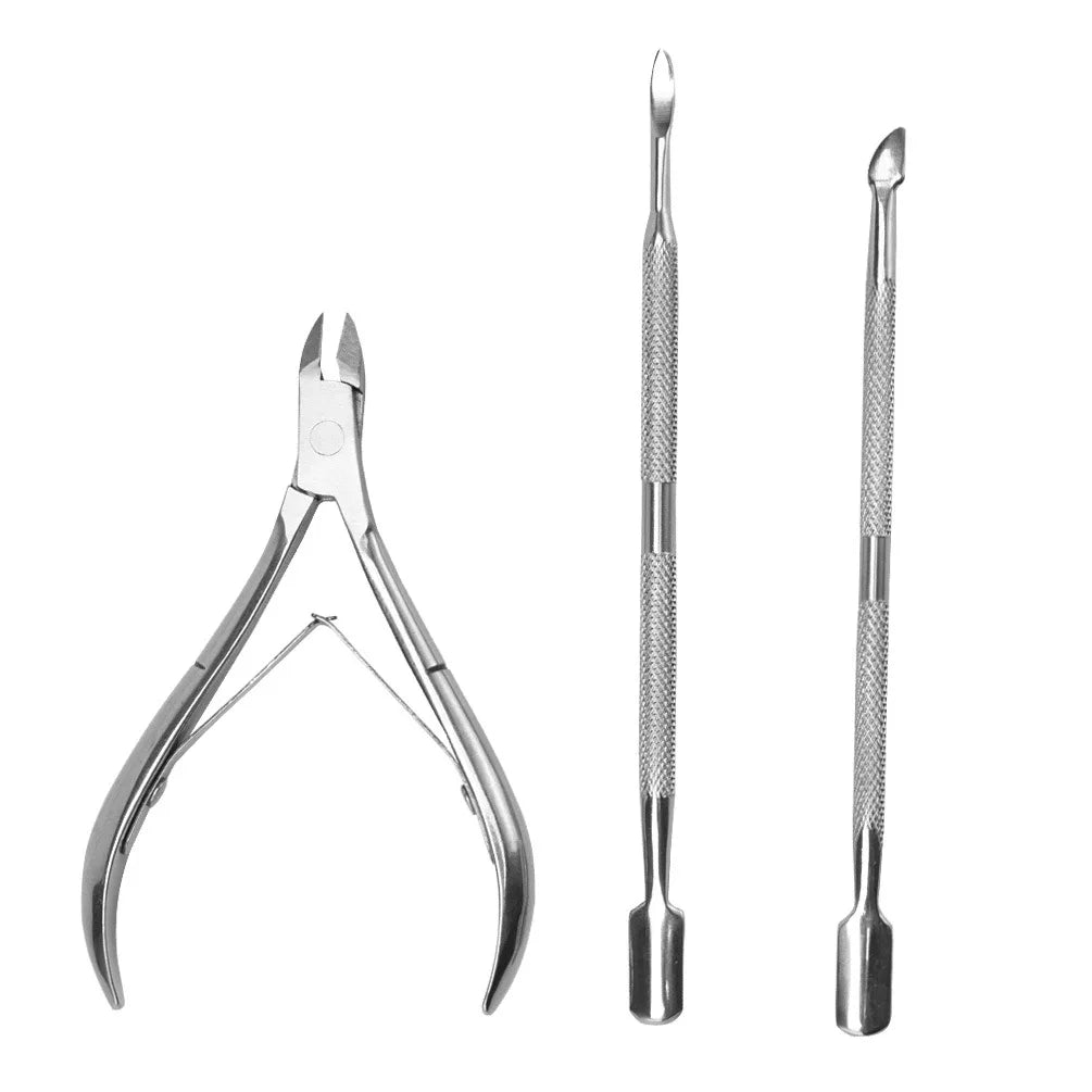 Misscheering Triangle Head Nail Gel Polish Remover Tool Stainless Steel Stick Rod Cuticle Pusher Lacquer Cleaner Nail Care Tool