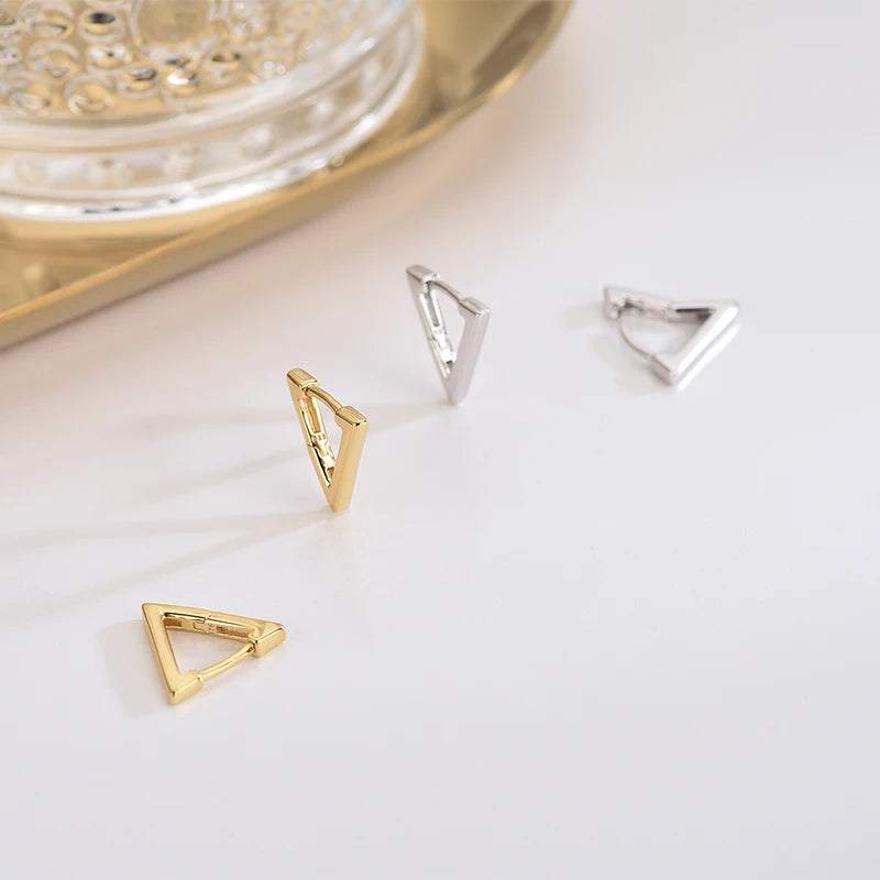 Hoop Minimalist Jewelry Manufacturer Custom Triangle Earrings