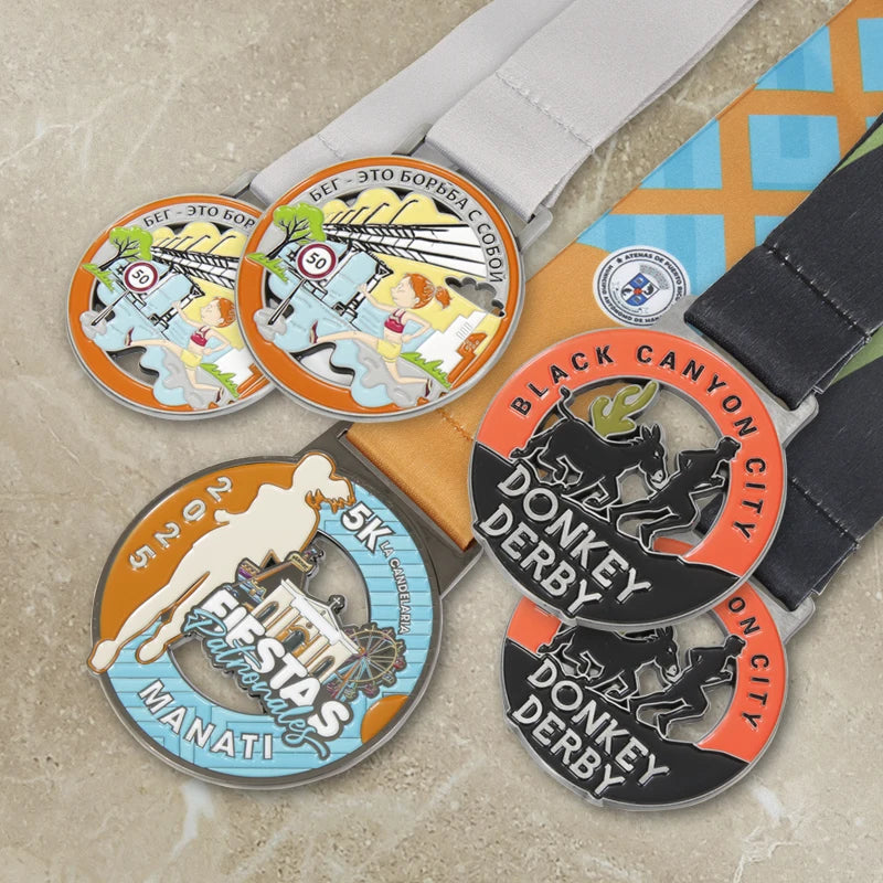 Kawai Color Custom Drawing Alloy Turtle Train 1st Place Medals