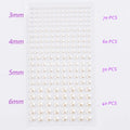 Self-Adhesive 3-6 mm Round Pearl  Sticker Bling Craft Jewels Gem Stickers Craft Toys DIY Birthday for Kids
