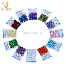 1-3mm Wholesale Cubic Zircon 5A 3A Grade Round Shape CZ Stone 12 Color Birthstones for Gemstone Jewelry