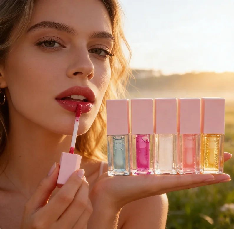 Hot Selling Luxury Vegan Lip Gloss Long Lasting Waterproof Lip Oil Glossy Plumper Custom Logo Mineral Liquid Lipgloss Oil