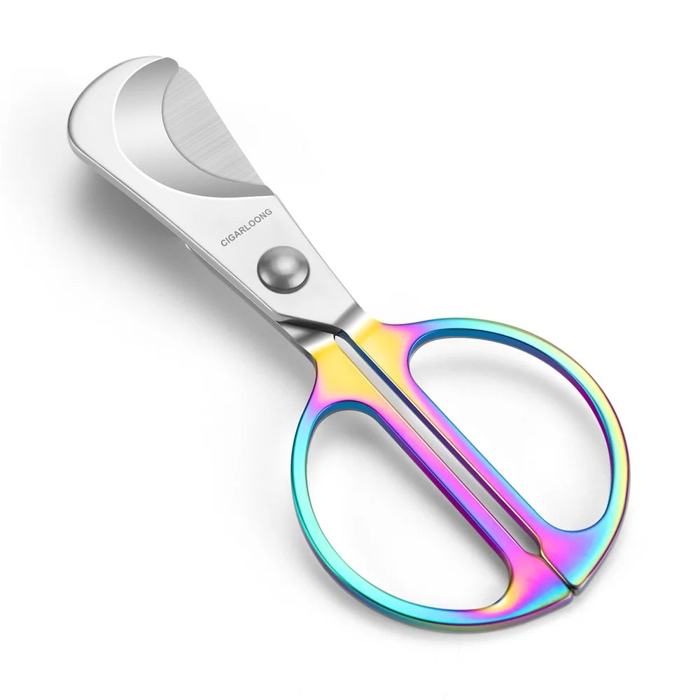 CIGARLOONG Customizable Logo Simple Style Portable 27mm Cutting Diameter Sharp Stainless Steel Cigar Cutter Smoking Accessories