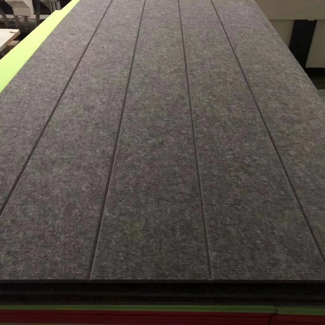 groove Acoustic Panels PET Felt Acoustic Panels Sound Proof Padding Wall