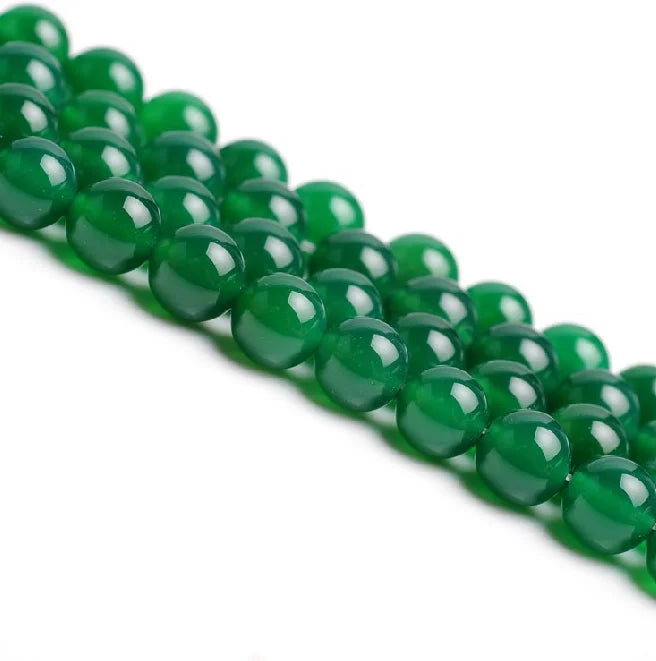 Wholesale Factory Price 6mm 8mm 10mm Natural Round Green Agate Stone Beads for Jewelry Making