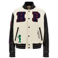 Oem Custom Winter Fashion Blue Racing Chenille Embroidery Men's Women Cropped Knitted Varsity Jacket