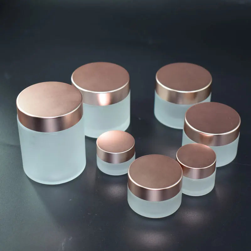 Cream Jar 10g20g30g50g 100g Glass Clear Frosted Jar Cosmetic Glass Customized Cosmetic Packaging Free Samples Round 100pcs