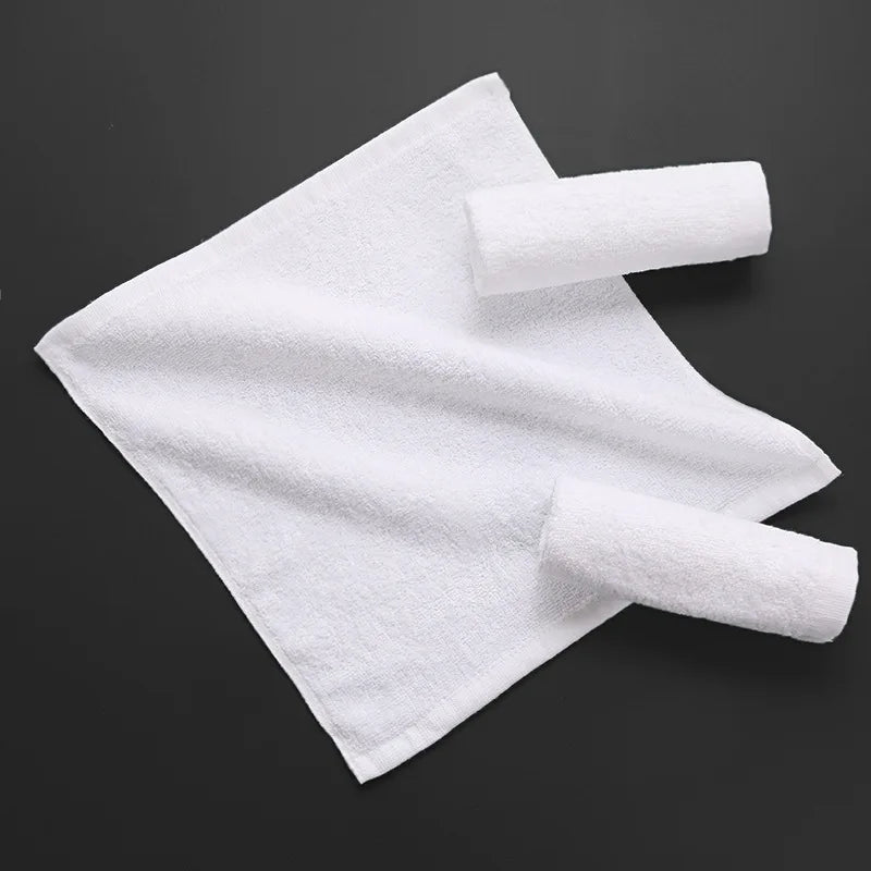 White Custom Face Towel 30x30cm Small Salon Hotel Washcloth 100% Cotton Face Towel