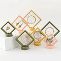 Clear PE Film Packaging Box Case Custom 3D Membrane Floating Frame Holder Stand Necklace Floating Jewelry Display Box