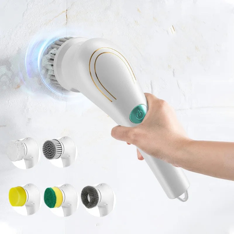 Electric Spin Scrubber Cleaning Brush for Bathroom Rotating Cleaning Brush