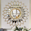 Furniture Contemporary Round Glass Wall Eye-catching Design Hot Trend Hanging Decorative Bathroom Mirror for Hotels